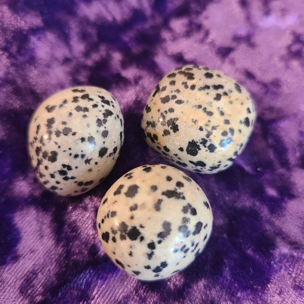 Dalmatian Jasper Tumblestones โ Set of # - Joy, Protection & Balance - Picture 3 of 4